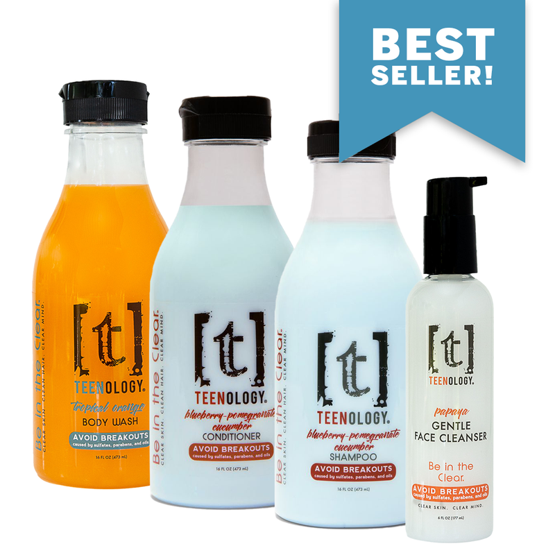 Deluxe Clear Start Kit | Shampoo + Conditioner + Body Wash + Face Cleanser | Save 20%