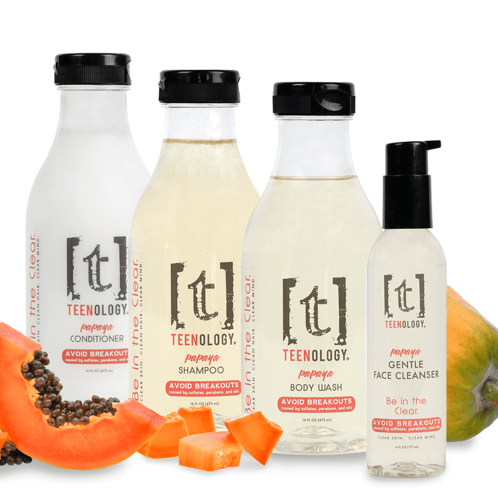 Teen Acne Deluxe Clear Start Kit | Shampoo + Conditioner + Body Wash + Face Cleanser - Save 20%