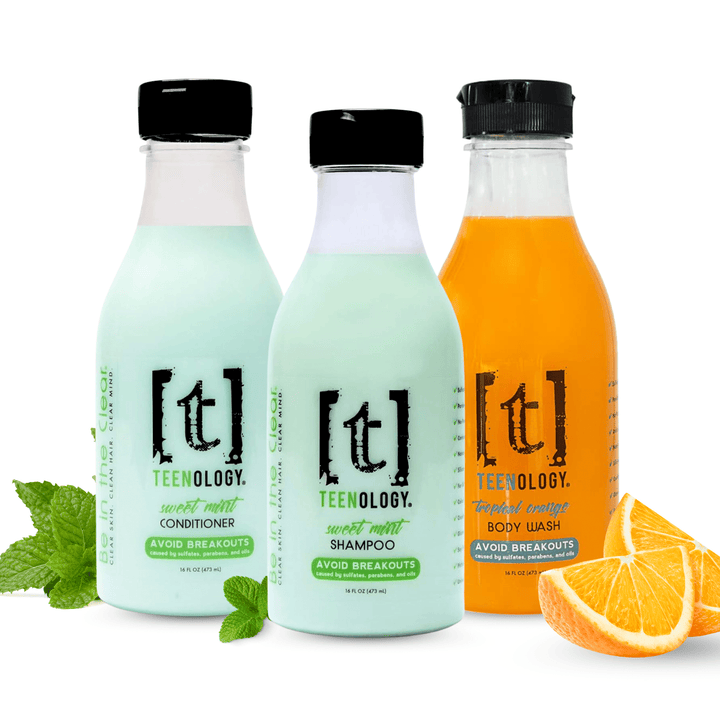 Teen Acne Clear Start Kit | Shampoo + Conditioner + Body Wash - Save 15%