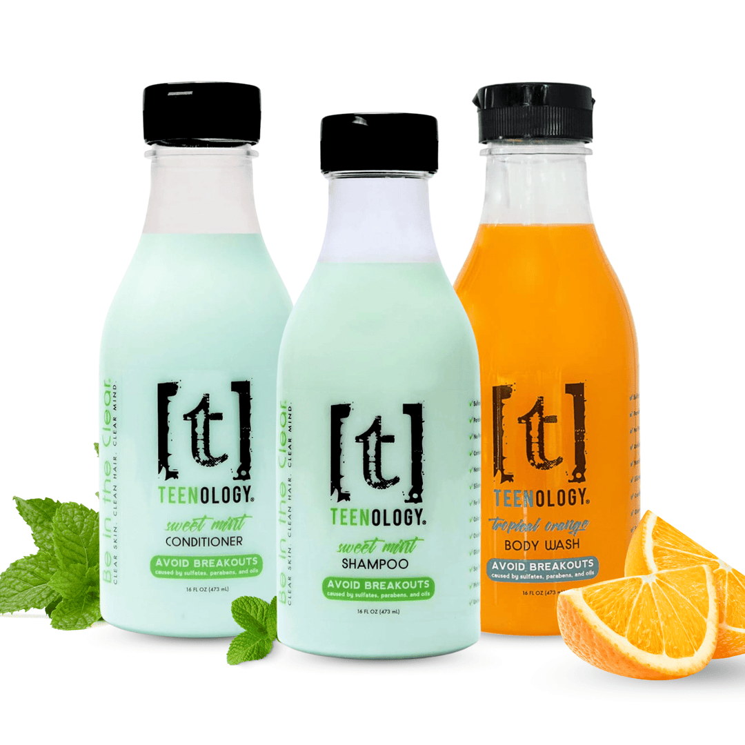 Teen Acne Clear Start Kit | Shampoo + Conditioner + Body Wash - Save 15%