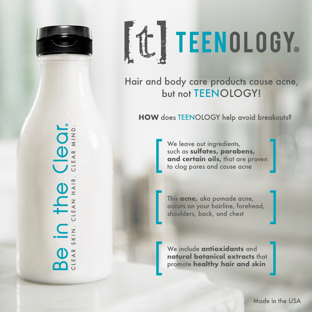 Teen Acne Total Body Care Kit | Shampoo + Conditioner + Body Wash + Face Cleanser + Face Moisturizer - Save 25%