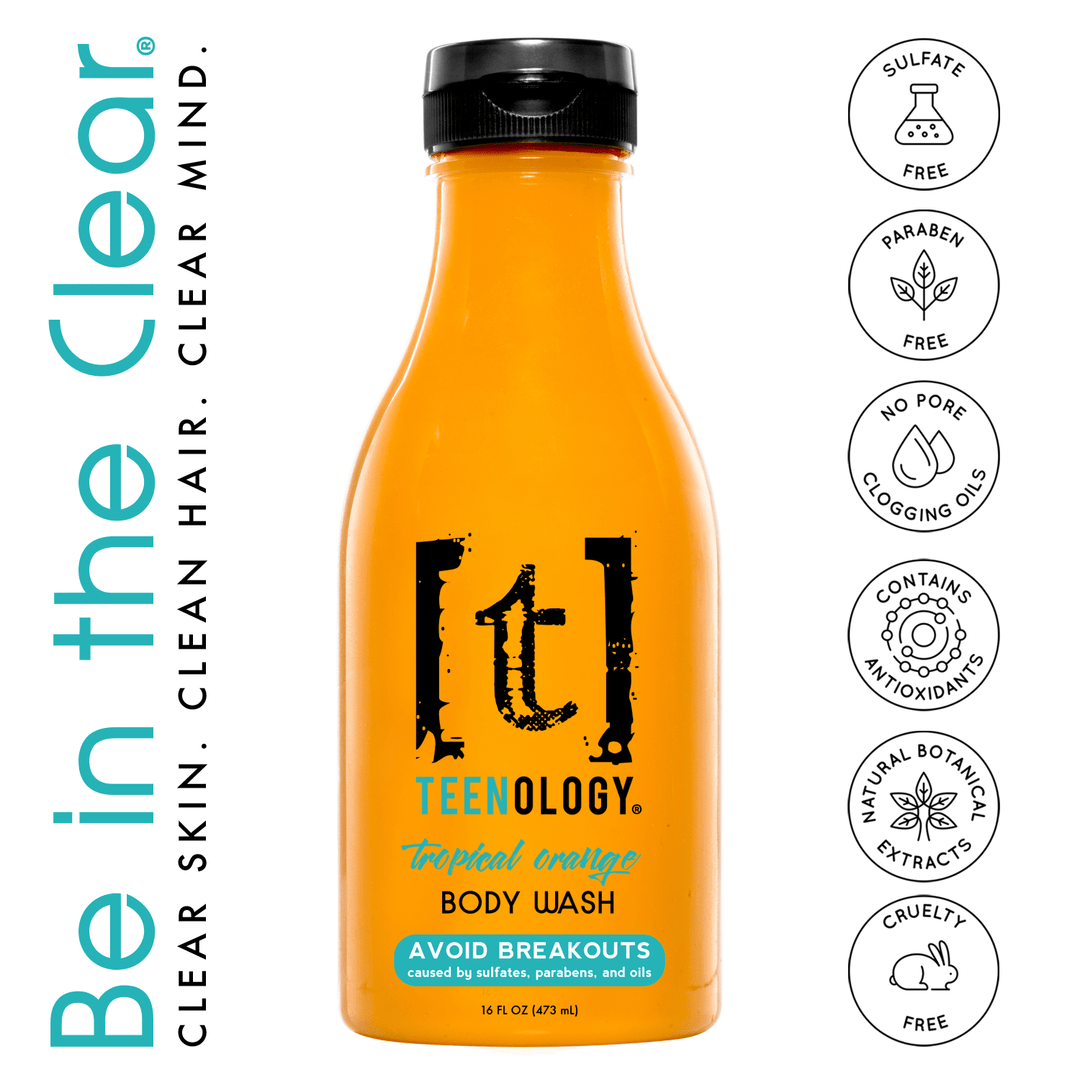 Teen Acne Total Body Care Kit | Shampoo + Conditioner + Body Wash + Face Cleanser + Face Moisturizer - Save 25%